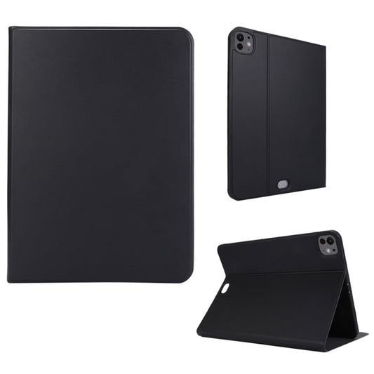 For iPad Pro 13 2024 Stretch Voltage Plain Leather Smart Tablet Case(Black) - iPad Pro 13 2024 Cases by PMC Jewellery | Online Shopping South Africa | PMC Jewellery | Buy Now Pay Later Mobicred