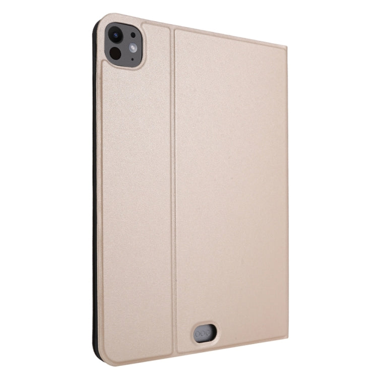 For iPad Pro 13 2024 Stretch Voltage Plain Leather Smart Tablet Case(Gold) - iPad Pro 13 2024 Cases by PMC TechLife | Online Shopping South Africa | PMC TechLife | Buy Now Pay Later Mobicred