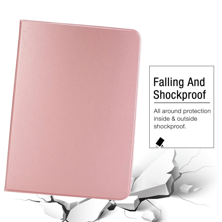 For iPad Air 13 2024 Stretch Voltage Plain Leather Smart Tablet Case(Rose Gold) - iPad Air 13 2024 Cases by PMC TechLife | Online Shopping South Africa | PMC TechLife | Buy Now Pay Later Mobicred