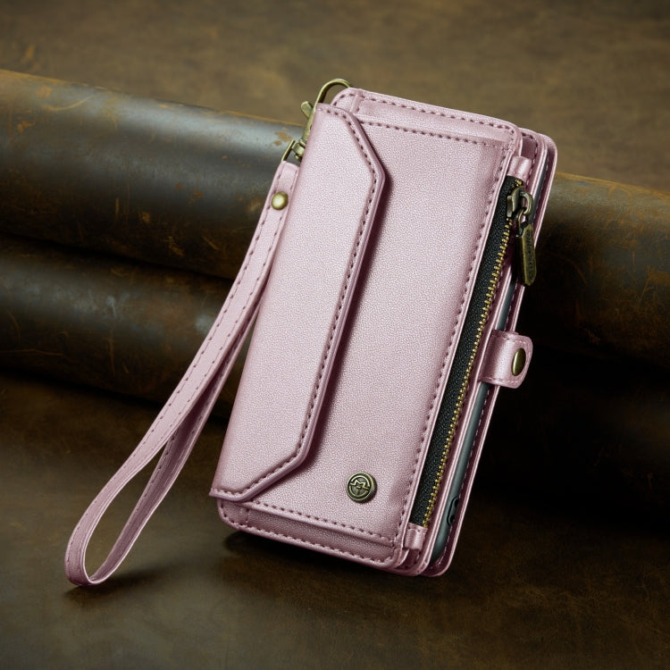 For iPhone 13 CaseMe C36 Card Slots Zipper Wallet RFID Anti-theft Leather Phone Case(Pink) - iPhone 13 Cases by CaseMe | Online Shopping South Africa | PMC Jewellery | Buy Now Pay Later Mobicred