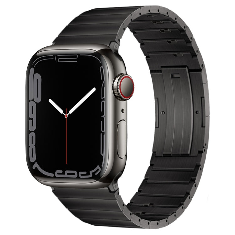 For Apple Watch Series 2 38mm PG65 Single Bead Bamboo Joint Spring Bars Titanium Metal Watch Band(Graphite Black) - free shipping - PMc TechLife - Order now!