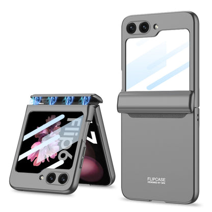 For Samsung Galaxy Z Flip6 GKK Integrated Magnetic Full Coverage Folding Phone Case(Gray) - Galaxy Z Flip6 5G Cases by GKK | Online Shopping South Africa | PMC Jewellery | Buy Now Pay Later Mobicred