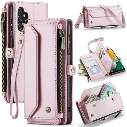 For Samsung Galaxy A13 5G / 4G CaseMe C36 Card Slots Zipper Wallet RFID Anti-theft Leather Phone Case(Pink) - Galaxy Phone Cases by CaseMe | Online Shopping South Africa | PMC Jewellery | Buy Now Pay Later Mobicred