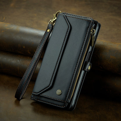 For Samsung Galaxy A55 5G CaseMe C36 Card Slots Zipper Wallet RFID Anti-theft Leather Phone Case(Black) - Galaxy Phone Cases by CaseMe | Online Shopping South Africa | PMC Jewellery | Buy Now Pay Later Mobicred