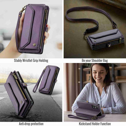 For Samsung Galaxy A71 4G CaseMe C36 Card Slots Zipper Wallet RFID Anti-theft Leather Phone Case(Purple) - Galaxy Phone Cases by CaseMe | Online Shopping South Africa | PMC Jewellery | Buy Now Pay Later Mobicred