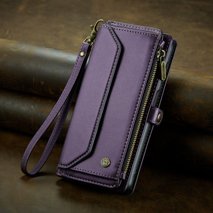 For Samsung Galaxy S22+ 5G CaseMe C36 Card Slots Zipper Wallet RFID Anti-theft Leather Phone Case(Purple) - Galaxy S22+ 5G Cases by CaseMe | Online Shopping South Africa | PMC Jewellery | Buy Now Pay Later Mobicred