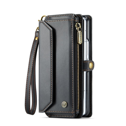 For Samsung Galaxy Z Fold6 5G CaseMe C36 Card Slots Zipper Wallet RFID Anti-theft Leather Phone Case(Black) - Galaxy Z Fold6 5G Cases by CaseMe | Online Shopping South Africa | PMC Jewellery | Buy Now Pay Later Mobicred