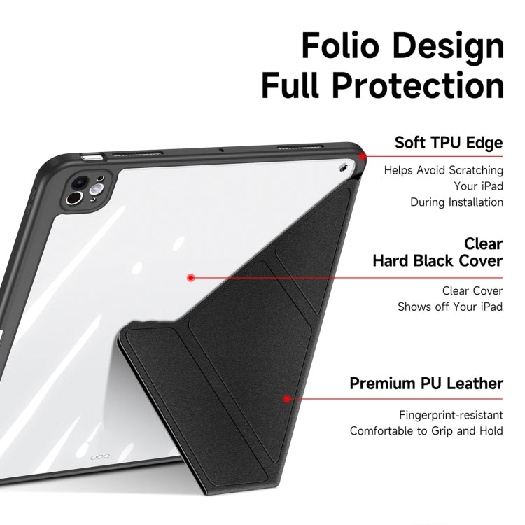 For iPad Pro 11 2024 DUX DUCIS Magi Series Smart Leather Tablet Case(Black) - iPad Pro 11 2024 Cases by DUX DUCIS | Online Shopping South Africa | PMC TechLife | Buy Now Pay Later Mobicred