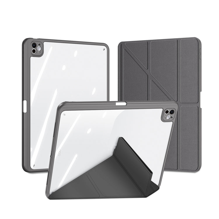 For iPad Pro 11 2024 DUX DUCIS Magi Series Smart Leather Tablet Case(Grey) - iPad Pro 11 2024 Cases by DUX DUCIS | Online Shopping South Africa | PMC Jewellery | Buy Now Pay Later Mobicred