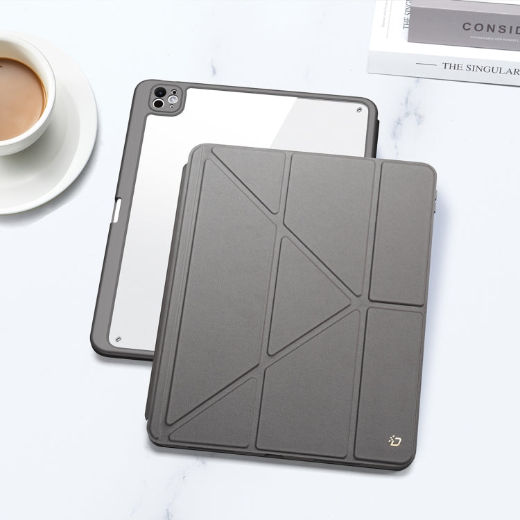 For iPad Pro 11 2024 DUX DUCIS Magi Series Smart Leather Tablet Case(Grey) - free shipping - PMC TechLife - Order now!