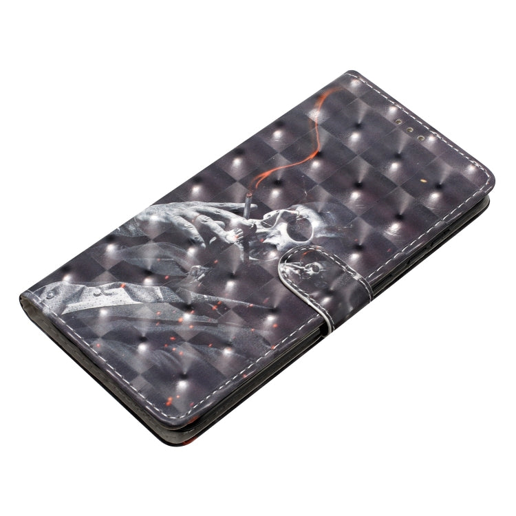 For Motorola Edge 2024 3D Pattern Leather Phone Case(Skull) - Motorola Cases by PMC Jewellery | Online Shopping South Africa | PMC Jewellery | Buy Now Pay Later Mobicred