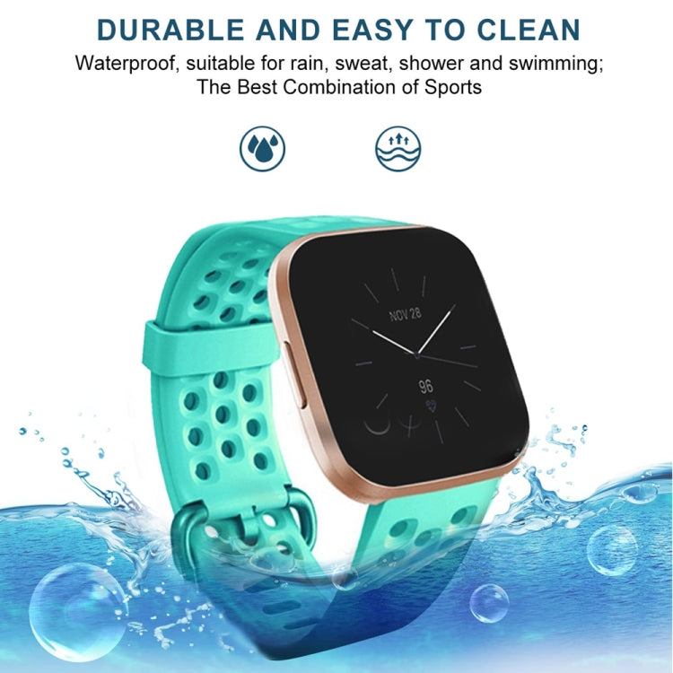 For Fitbit Versa 2 Breathable Silicone Watch Band, Size: Small(Light Purple) - Watch Bands by PMc TechLife | Online Shopping South Africa | PMc TechLife | Buy Now Pay Later Mobicred