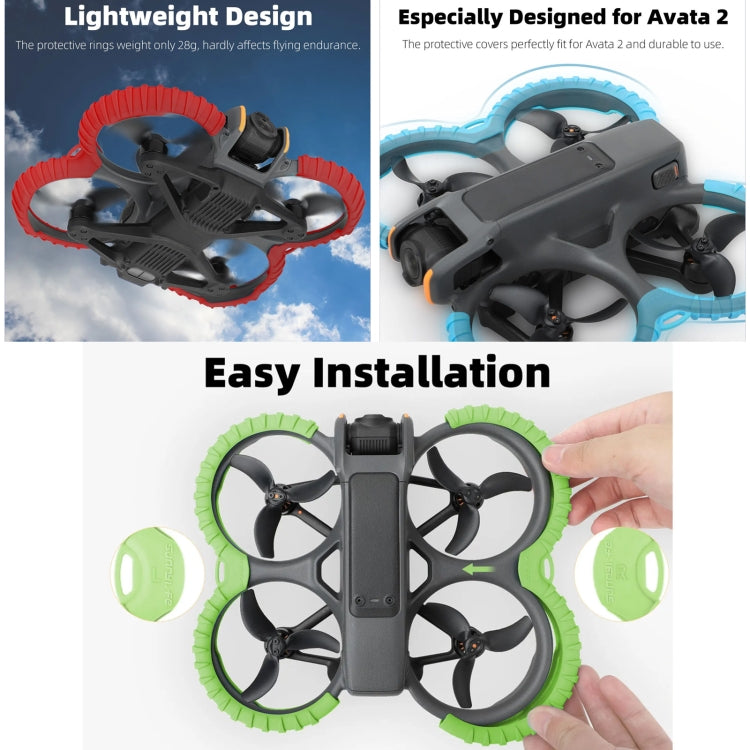For DJI Avata 2 Sunnylife Drone Anti-Collision Protective Cover Propeller Ring Stripes(Black) - free shipping - PMC TechLife - Order now!