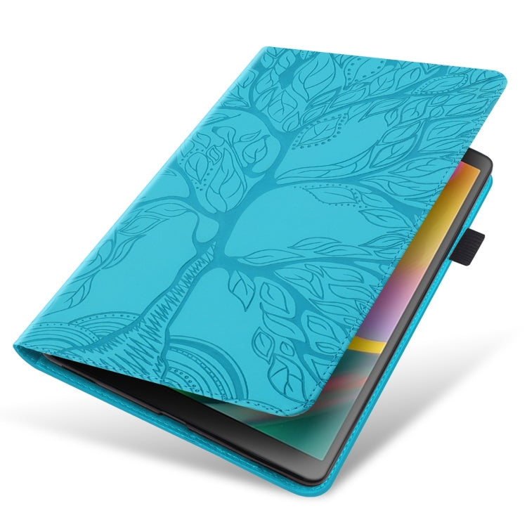 For iPad Pro 13 2024 Tree Life Series Embossed Smart Leather Tablet Case(Lake Blue) - iPad Pro 13 2024 Cases by PMC TechLife | Online Shopping South Africa | PMC TechLife | Buy Now Pay Later Mobicred