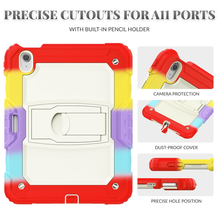 For iPad Air 11 2024 Silicone Hydric PC Tablet Case with Shoulder Strap & Holder(Camouflage Red) - iPad Air 11 2024 Cases by PMC TechLife | Online Shopping South Africa | PMC TechLife | Buy Now Pay Later Mobicred