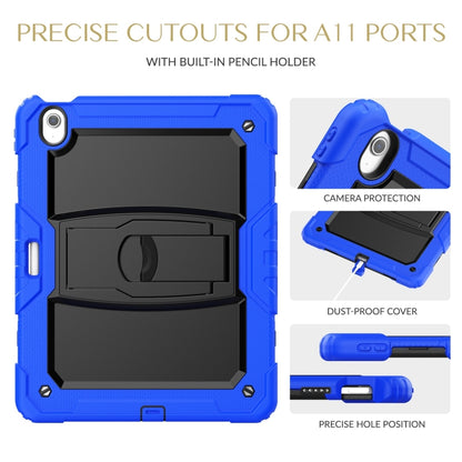 For iPad Air 13 2024 Silicone Hydric PC Tablet Case with Shoulder Strap & Holder(Blue) - iPad Air 13 2024 Cases by PMC Jewellery | Online Shopping South Africa | PMC Jewellery | Buy Now Pay Later Mobicred