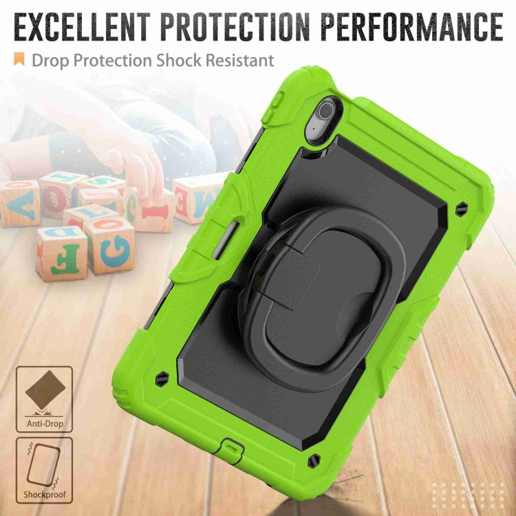 For iPad Air 11 2024 Handle Silicone Hydric PC Tablet Case with Shoulder Strap(Yellow Grenn) - iPad Air 11 2024 Cases by PMC TechLife | Online Shopping South Africa | PMC TechLife | Buy Now Pay Later Mobicred