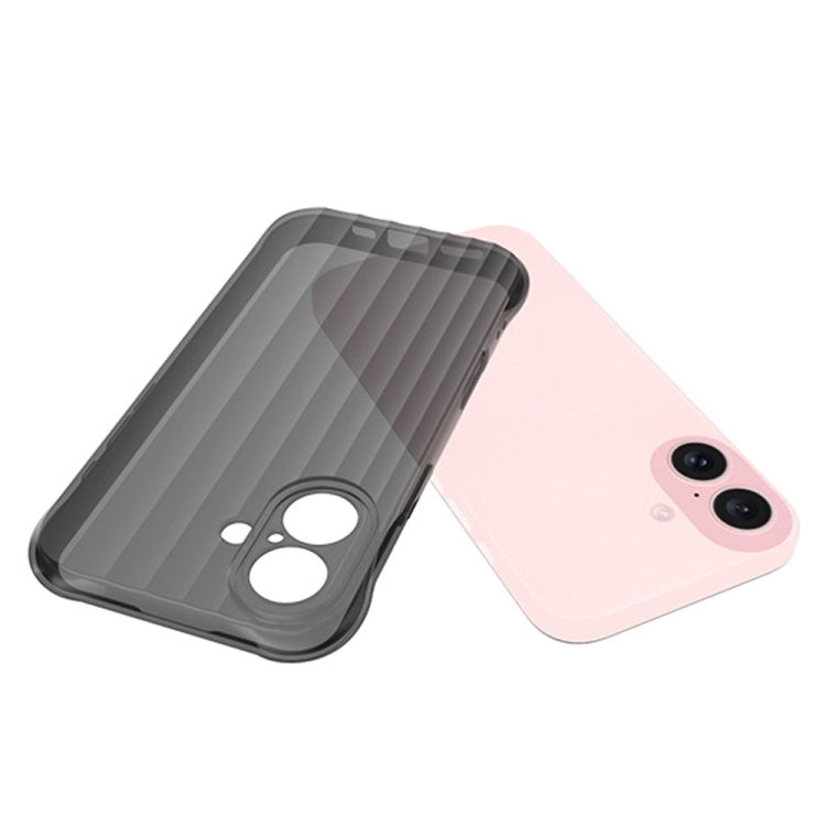 For iPhone 16 Water Ripple Fine Hole TPU Phone Case(Black) - iPhone 16 Cases by PMC TechLife | Online Shopping South Africa | PMC TechLife | Buy Now Pay Later Mobicred