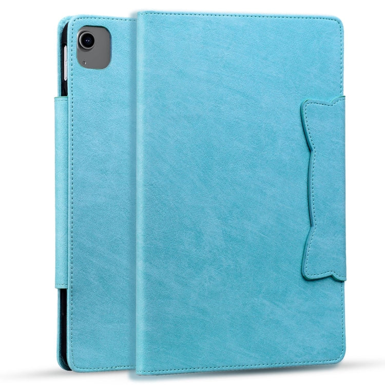 For iPad Air 13 2024 Cat Buckle Leather Smart Tablet Case(Sky Blue) - iPad Air 13 2024 Cases by PMC Jewellery | Online Shopping South Africa | PMC Jewellery | Buy Now Pay Later Mobicred