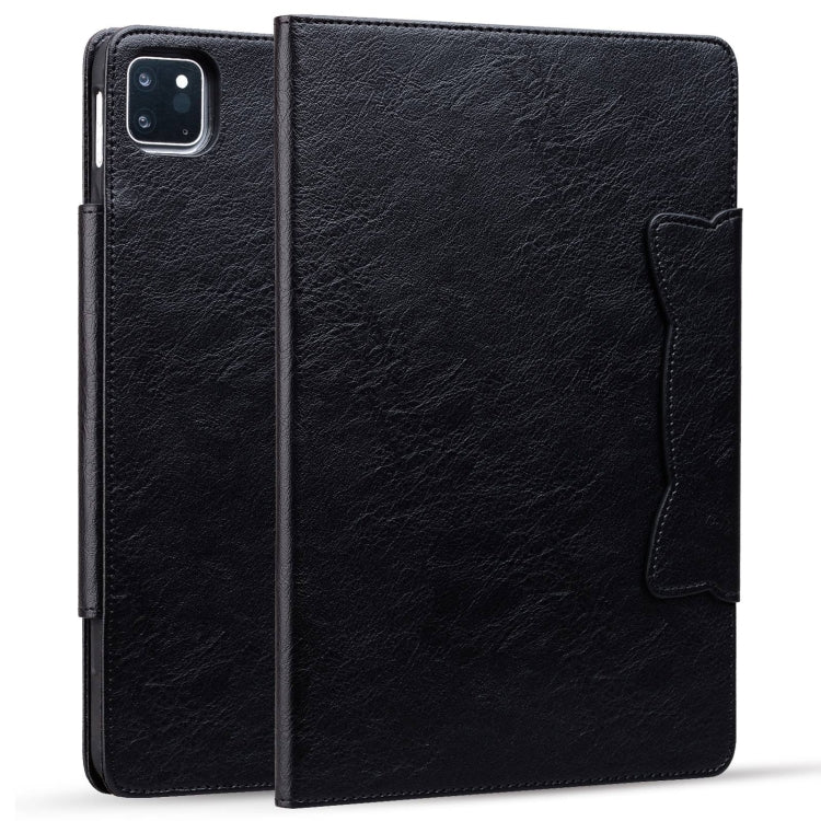 For iPad Pro 11 2024 Cat Buckle Leather Smart Tablet Case(Black) - iPad Pro 11 2024 Cases by PMC Jewellery | Online Shopping South Africa | PMC Jewellery | Buy Now Pay Later Mobicred