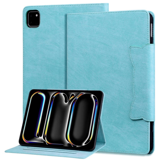 For iPad Pro 13 2024 Cat Buckle Leather Smart Tablet Case(Sky Blue) - iPad Pro 13 2024 Cases by PMC Jewellery | Online Shopping South Africa | PMC Jewellery | Buy Now Pay Later Mobicred