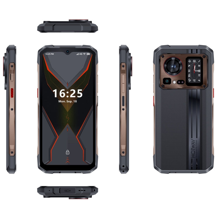 [HK Warehouse] HOTWAV Cyber 15, 12GB+256GB, IP68/IP69K Rugged Phone, 6280mAh, 6.6 inch Android 13 MediaTek MT6789 Helio G99 Octa Core, Network: 4G, NFC, OTG(Brone Gold) - Other by HOTWAV | Online Shopping South Africa | PMC Jewellery | Buy Now Pay Later Mobicred