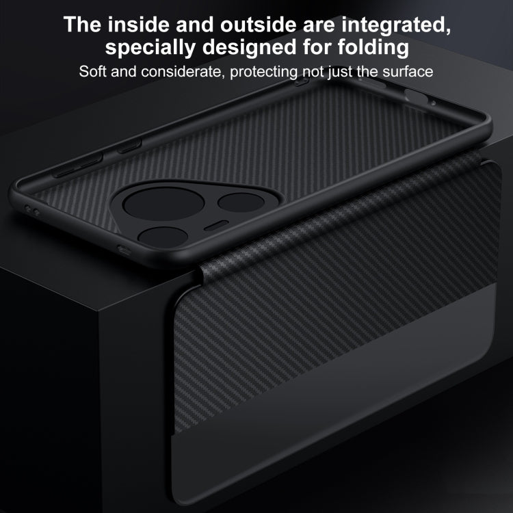 For Huawei Mate 70 SULADA Kevlar 600D Texture Smart Window Leather Phone Case(Blue) - free shipping - PMC TechLife - Order now!