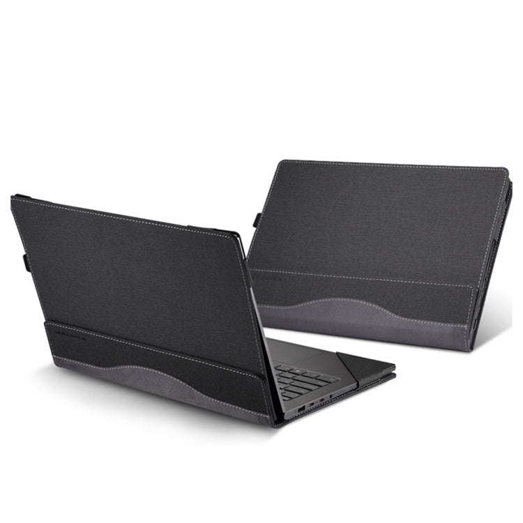 For Asus Zenbook S 13 Flip UP5302 Leather Laptop Shockproof Protective Case(Black) - Screen & Keyboard Cover by PMC Jewellery | Online Shopping South Africa | PMC Jewellery | Buy Now Pay Later Mobicred