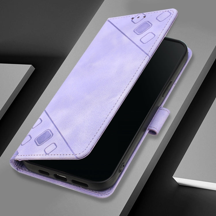 For Blackview A52 Skin Feel Embossed Leather Phone Case(Light Purple) - More Brand by PMC TechLife | Online Shopping South Africa | PMC TechLife | Buy Now Pay Later Mobicred