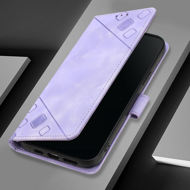 For Blackview A52 Skin Feel Embossed Leather Phone Case(Light Purple) - More Brand by PMC Jewellery | Online Shopping South Africa | PMC Jewellery | Buy Now Pay Later Mobicred