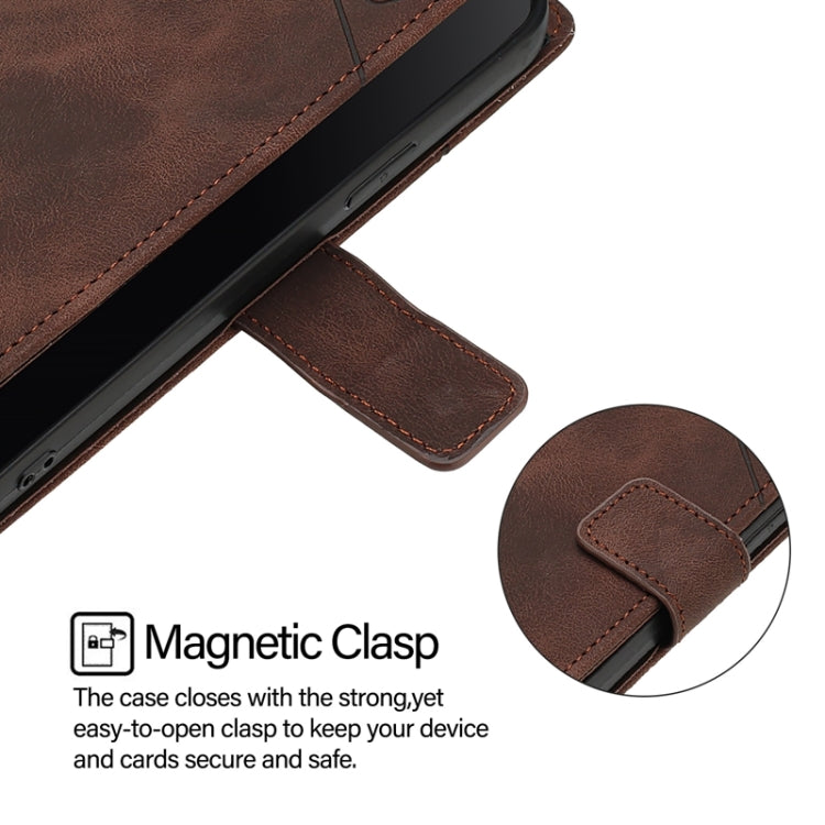 For Blackview Shark 8 Skin Feel Embossed Leather Phone Case(Brown) - More Brand by PMC TechLife | Online Shopping South Africa | PMC TechLife | Buy Now Pay Later Mobicred