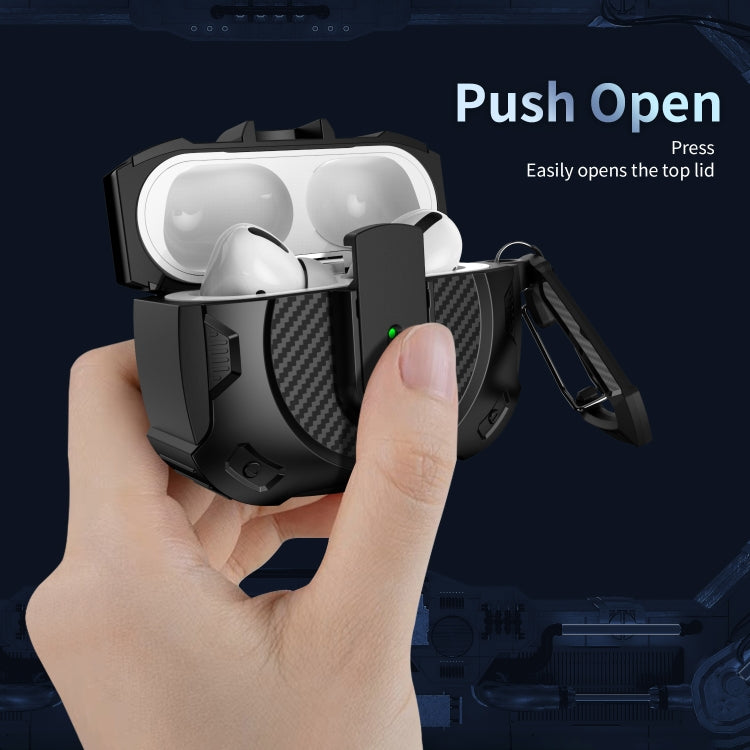 For AirPods 4 Lock Shockproof Bluetooth Earphone Protective Case(Black) - For AirPods 4 by PMC Jewellery | Online Shopping South Africa | PMC Jewellery | Buy Now Pay Later Mobicred