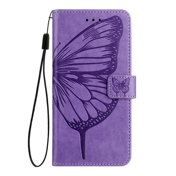 For Blackview Wave 6C Embossed Butterfly Leather Phone Case(Purple) - More Brand by PMC Jewellery | Online Shopping South Africa | PMC Jewellery | Buy Now Pay Later Mobicred