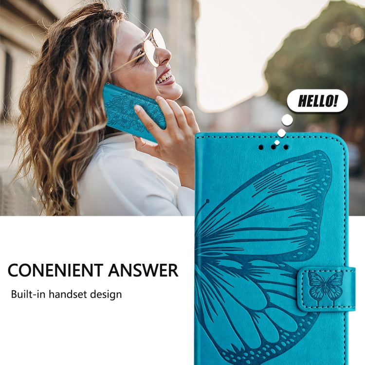 For Blackview Wave 6C Embossed Butterfly Leather Phone Case(Blue) - More Brand by PMC TechLife | Online Shopping South Africa | PMC TechLife | Buy Now Pay Later Mobicred