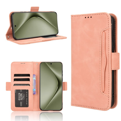 For Huawei Pura 70 Pro / 70 Pro+ Skin Feel Calf Texture Card Slots Leather Phone Case(Pink) - Huawei Cases by PMC Jewellery | Online Shopping South Africa | PMC Jewellery | Buy Now Pay Later Mobicred