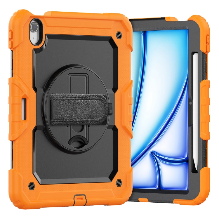 For iPad Air 11 2024 Silicone Hybrid PC Tablet Case with Shoulder Strap(Orange) - iPad Air 11 2024 Cases by PMC Jewellery | Online Shopping South Africa | PMC Jewellery | Buy Now Pay Later Mobicred