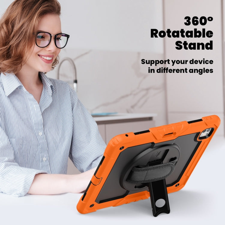 For iPad Pro 13 2024 Silicone Hybrid PC Tablet Case with Shoulder Strap(Orange) - free shipping - PMC TechLife - Order now!