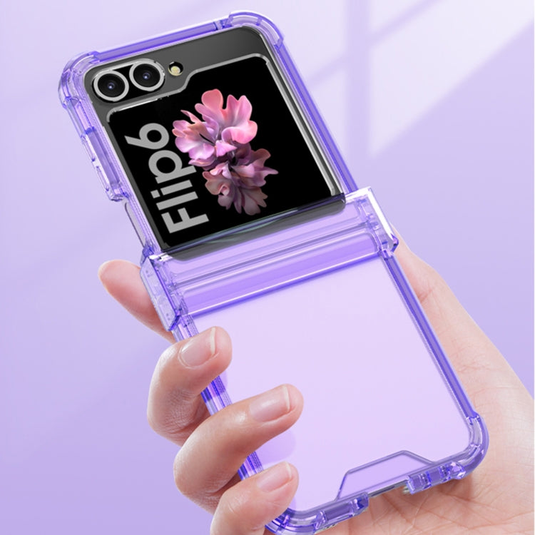 For Samsung Galaxy Z Flip6 GKK Airbag Hinge Full Coverage Phone Case with Tempered Film(Purple) - Galaxy Z Flip6 5G Cases by GKK | Online Shopping South Africa | PMC Jewellery | Buy Now Pay Later Mobicred