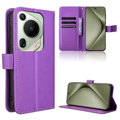 For Huawei Pura 70 Pro / 70 Pro+ Diamond Texture Leather Phone Case(Purple) - Huawei Cases by PMC Jewellery | Online Shopping South Africa | PMC Jewellery | Buy Now Pay Later Mobicred