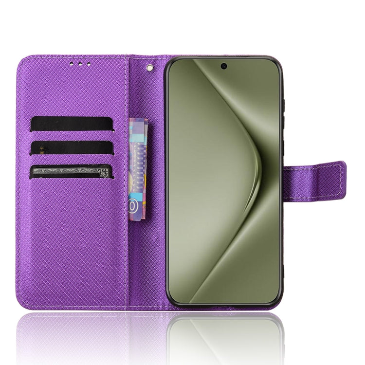 For Huawei Pura 70 Ultra Diamond Texture Leather Phone Case(Purple) - Huawei Cases by PMC Jewellery | Online Shopping South Africa | PMC Jewellery | Buy Now Pay Later Mobicred