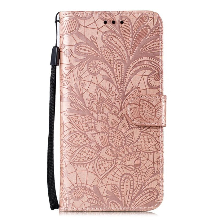 For Google Pixel 9 Pro Lace Flower Embossing Flip Leather Phone Case(Rose Gold) - Google Cases by PMC Jewellery | Online Shopping South Africa | PMC Jewellery | Buy Now Pay Later Mobicred