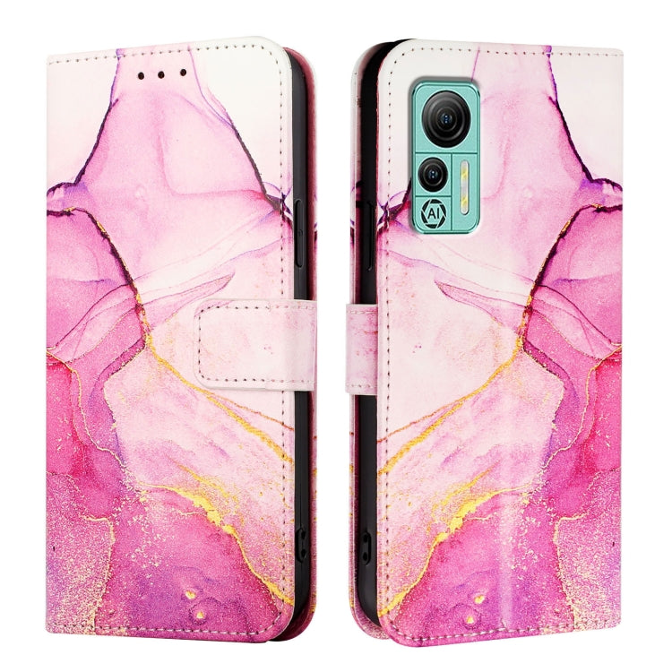 For Ulefone Note 14 PT003 Marble Pattern Flip Leather Phone Case(Pink Purple Gold) - Ulefone Cases by PMC Jewellery | Online Shopping South Africa | PMC Jewellery | Buy Now Pay Later Mobicred