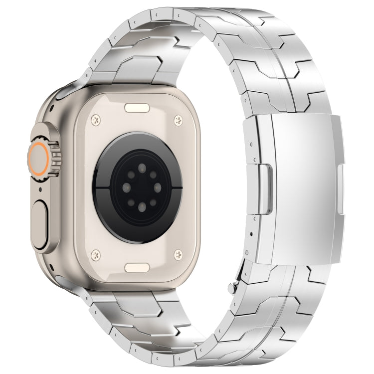 For Apple Watch Series 9 45mm Turtle Buckle Titanium Alloy Watch Band(Silver) - free shipping - PMC TechLife - Order now!