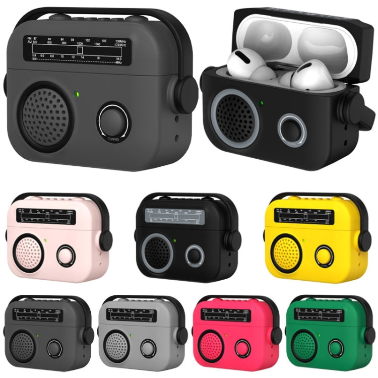 For AirPods 3 Radio Style Wireless Bluetooth Earphones Shockproof Protective Case(Dark Grey) - For AirPods 3 by PMC Jewellery | Online Shopping South Africa | PMC Jewellery | Buy Now Pay Later Mobicred