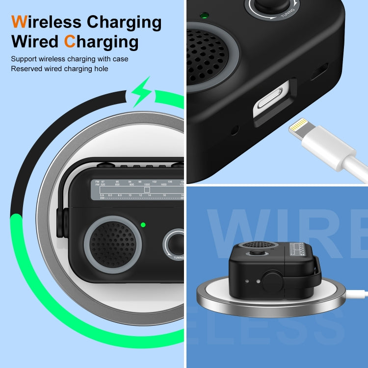 For AirPods 3 Radio Style Wireless Bluetooth Earphones Shockproof Protective Case(Yellow) - For AirPods 3 by PMC Jewellery | Online Shopping South Africa | PMC Jewellery | Buy Now Pay Later Mobicred