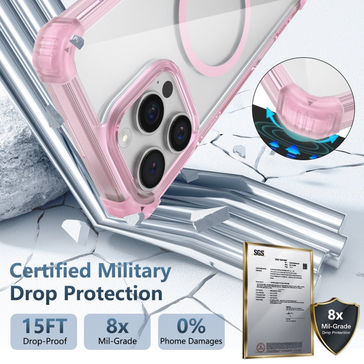 For iPhone 16 Pro Transparent MagSafe Magnetic Phone Case(Pink) - iPhone 16 Pro Cases by PMC TechLife | Online Shopping South Africa | PMC TechLife | Buy Now Pay Later Mobicred