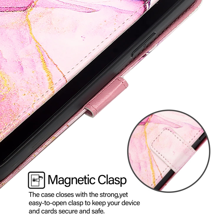 For Blackview A52 PT003 Marble Pattern Flip Leather Phone Case(Pink Purple Gold) - More Brand by PMC TechLife | Online Shopping South Africa | PMC TechLife | Buy Now Pay Later Mobicred