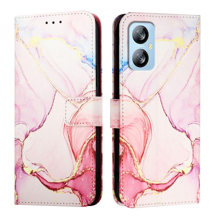 For Blackview A52 PT003 Marble Pattern Flip Leather Phone Case(Rose Gold) - More Brand by PMC Jewellery | Online Shopping South Africa | PMC Jewellery | Buy Now Pay Later Mobicred