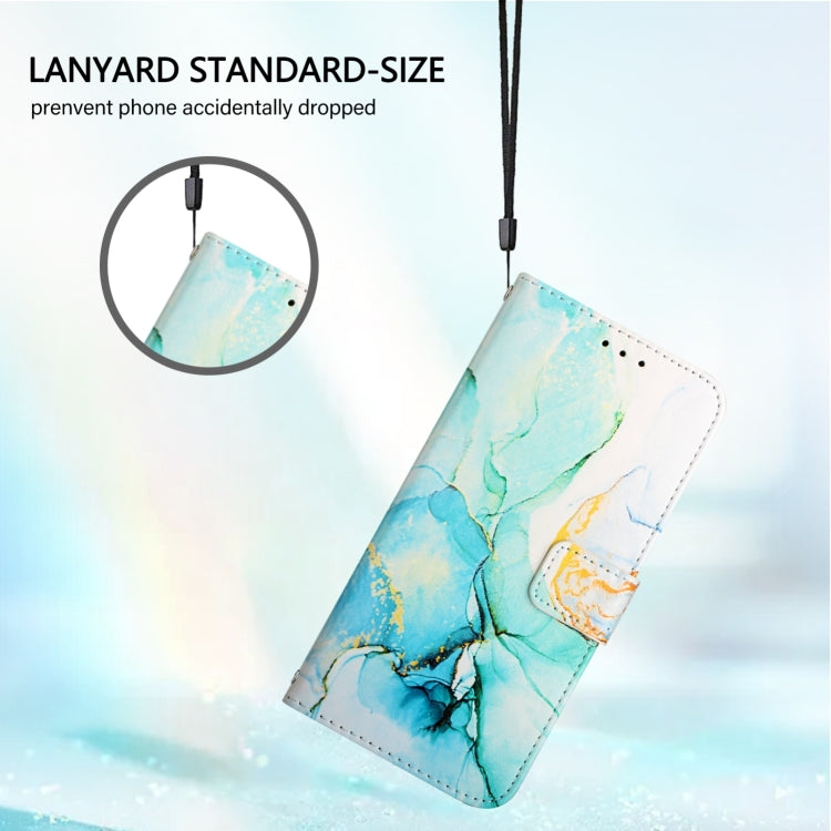 For Blackview A52 PT003 Marble Pattern Flip Leather Phone Case(Green) - More Brand by PMC TechLife | Online Shopping South Africa | PMC TechLife | Buy Now Pay Later Mobicred