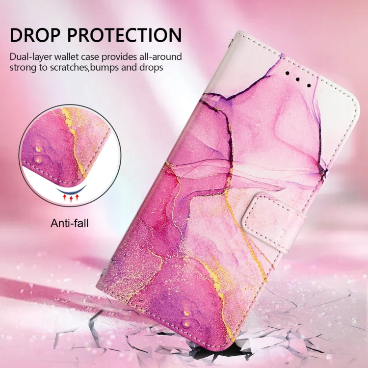 For Blackview Shark 8 PT003 Marble Pattern Flip Leather Phone Case(Pink Purple Gold) - More Brand by PMC TechLife | Online Shopping South Africa | PMC TechLife | Buy Now Pay Later Mobicred